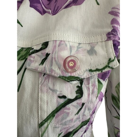 ST JOHN Sport Vintage Mary Gray Floral Jacket Size XS - Picture 8 of 11